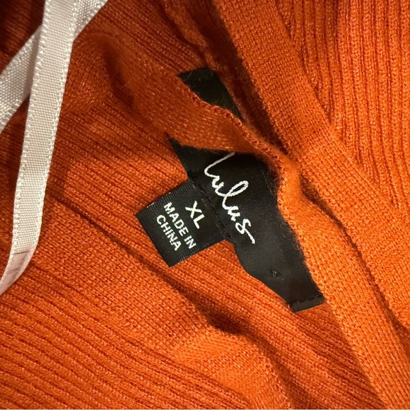 LULUS Orange Knit Fringe Dress - Picture 2 of 3